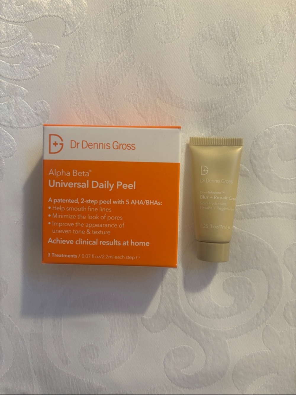 Dr. Dennis Gross Alpha beta universal daily peel & DermInfusions repair cream